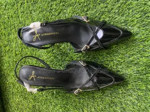 Midnight Gloss Slingback Heels