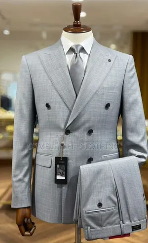Gray Double Breasted Suits for Men