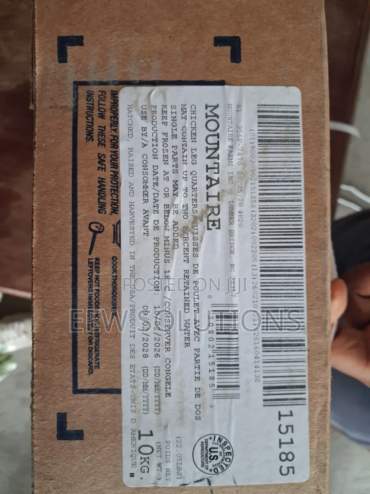Frozen Mountaire Broiler (Chicken Leg Quarters) Bulk Supply