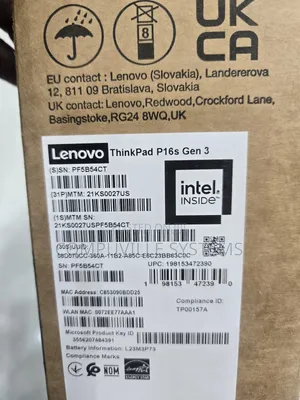 New Laptop Lenovo ThinkPad P15s 32GB Intel Core Ultra 7 SSD 1T