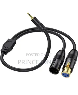 Lokeke XLR to 3.5mm Y Splitter Cable, TRS Stereo Male to Two XLR Male