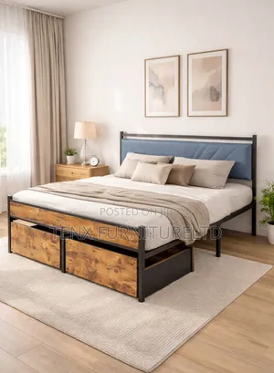 Metal Bed With Storage