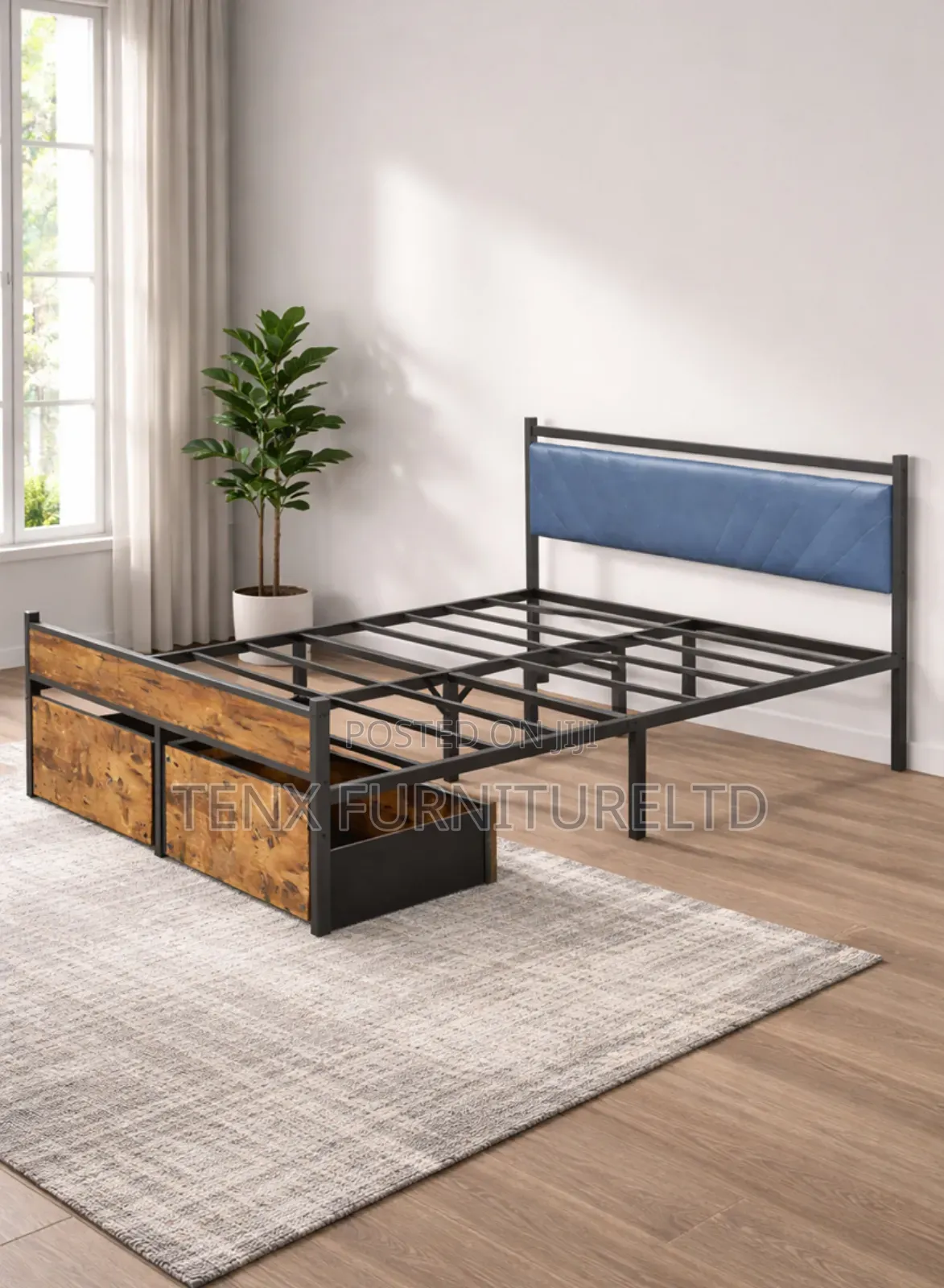 Metal Bed With Storage