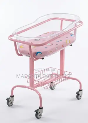 Hospital Baby Cot / Neonatal Bassinet – Acrylic (Pink Frame)