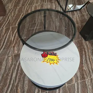 Double Center Table Wd11 (Glass and Marble)
