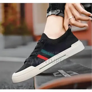 Color Blocked Stripe Design Flat Shoes Designer