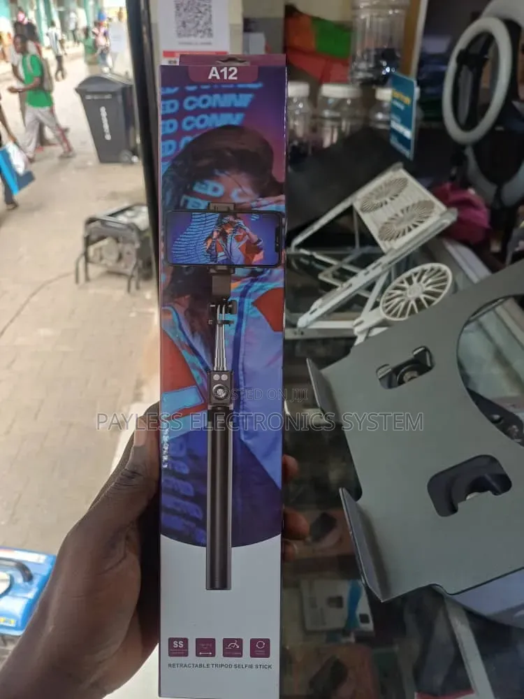 A12 3 In 1 Foldable Battery Bluetooth Selfie Stick Bluetooth Tripod