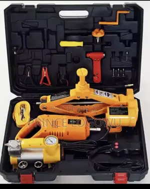 • 7-in-1 Electric Car Jack Kit (3 Ton) – Lift, Inflate Repair Easily