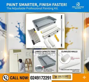 Adjustable Professional Painting Kit With 3 Roller Foams