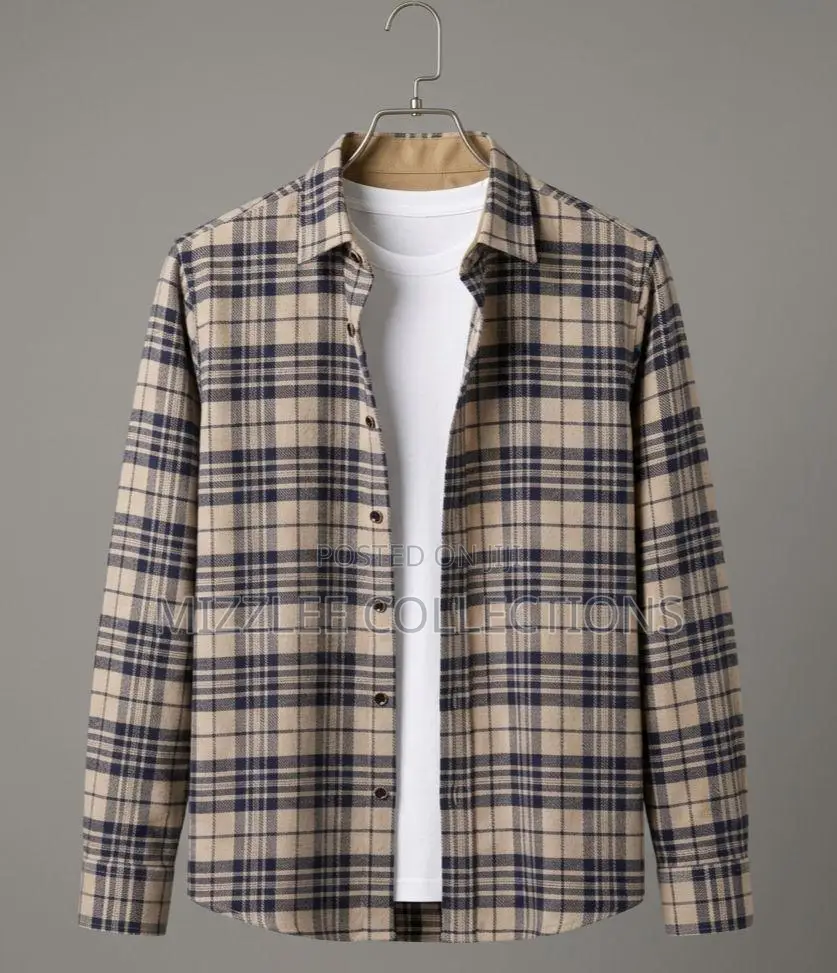 Gentlemen Checked Long Sleeves Shirt M-3xl