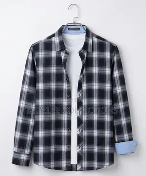 Gentlemen Checked Long Sleeves Shirt M-3xl