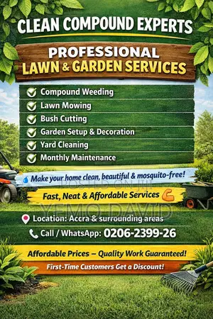 Lawn Mowing Compound Cleaning Services in Accra