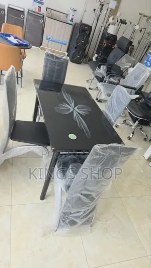 Glass Dining Table Set 4 Seater