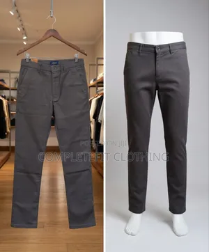 Gray and Brown Khaki Trousers for Men