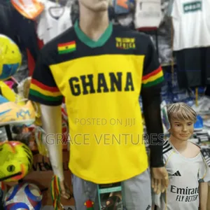 Brand New Ghana "Star of Africa" Supporter Jersey – Yellow/Black