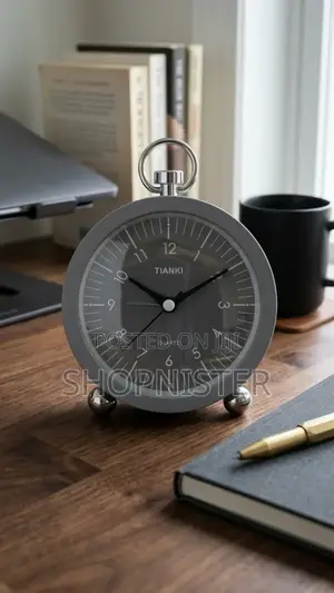 Lightweight Vintage-Style Table Clock
