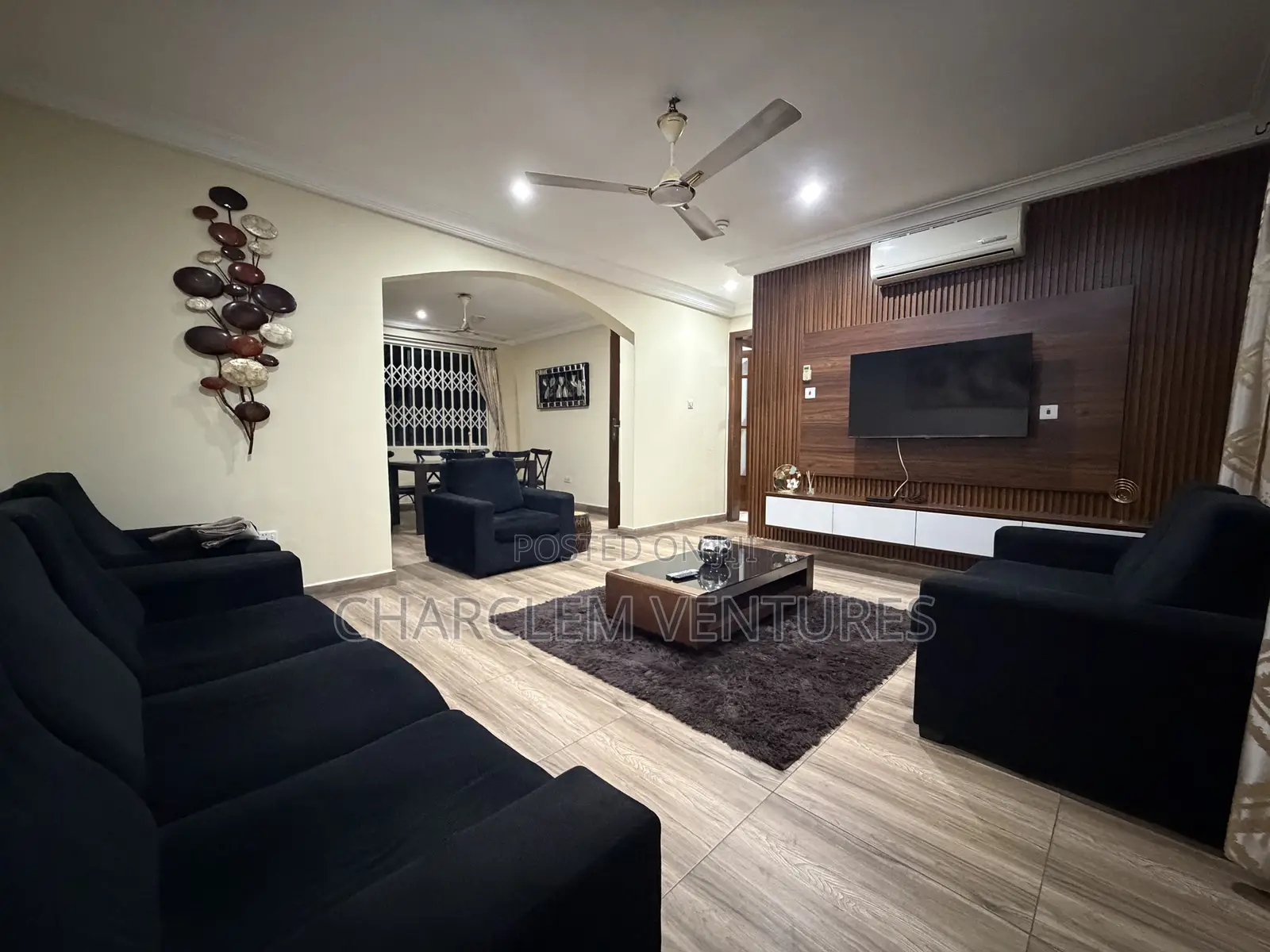 Furnished 3bdrm Apartment in Charclem Ventures, East Legon for rent