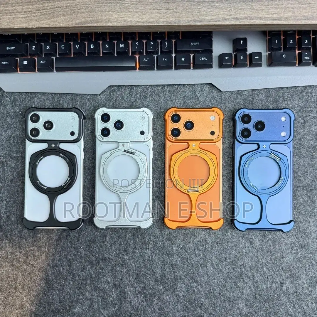 Heat Dissipation Metal Case for iPhone 17 Pro Max 360° Rotating Stand