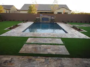 Grass Carpet Pool Installation