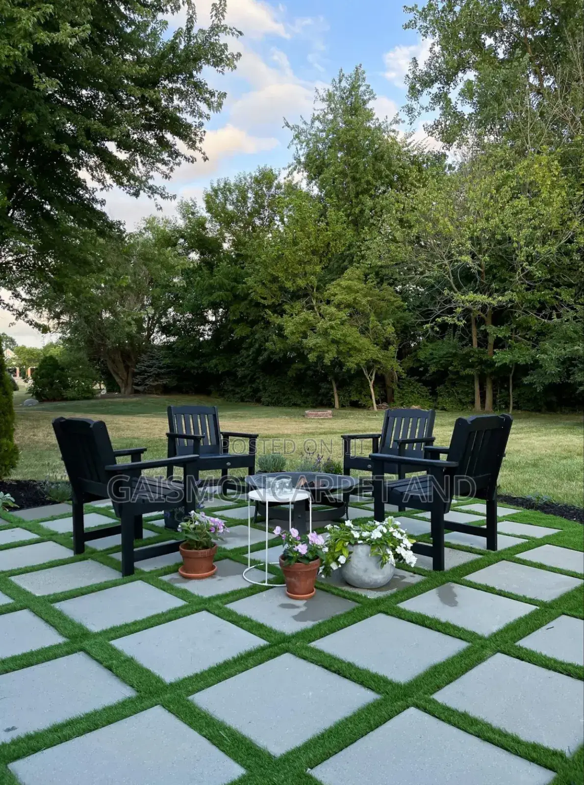 Grass Carpet Pool Installation