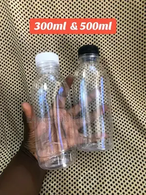Plastic Juices / Water Empty Transparent Round Bottle With Cap 100pack