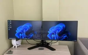 Dual 24 Inches FHD Dell Monitors With Stand