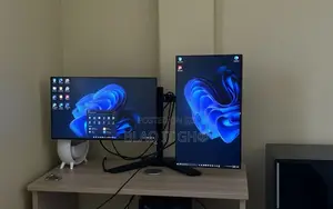 Dual 24 Inches FHD Dell Monitors With Stand