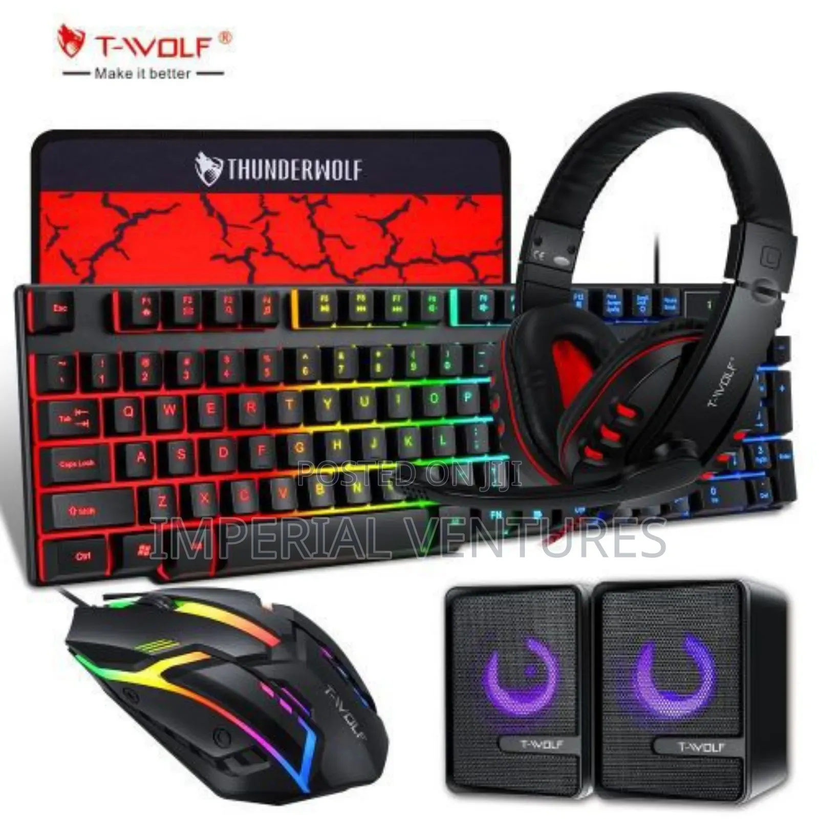 Headset ,Mouse ,Speaker And Keyboard Set