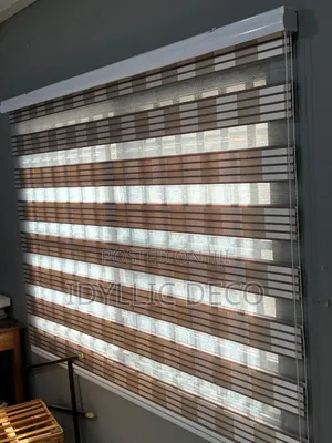 Brown Check Fabric (Zebra ) Blinds