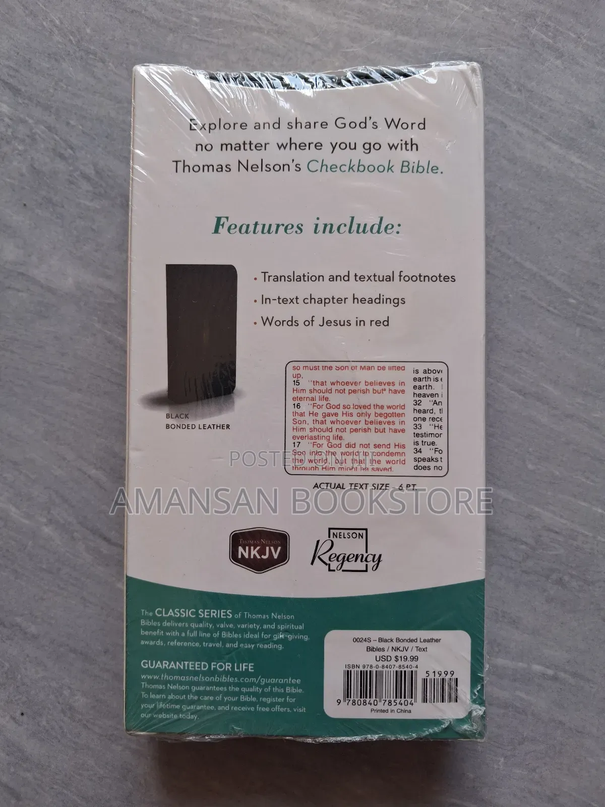 Black Bonded Leather Bible:Nkjv