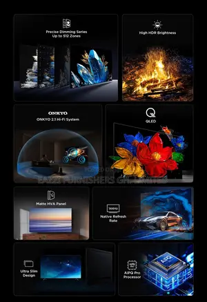 65 / 55 Inche Uk TCL Mini Led Qled High 144 Hz Gaming Tv Uhd Smart HDR