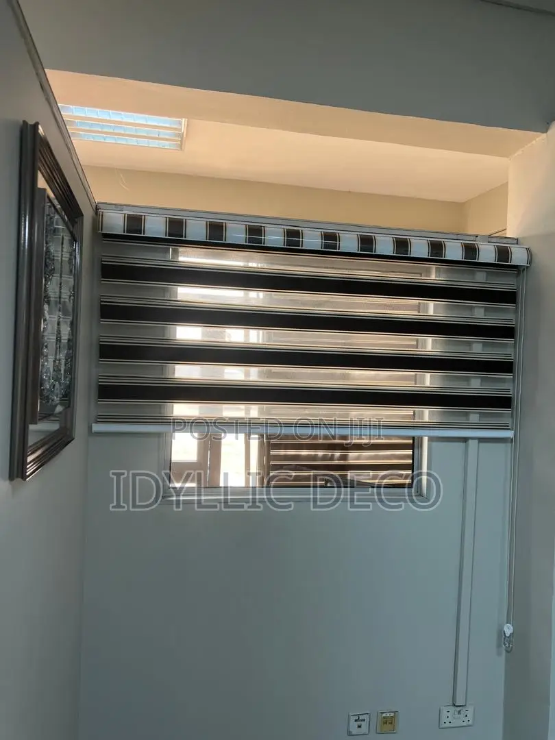Excellent Brown Cream Zebra Blinds