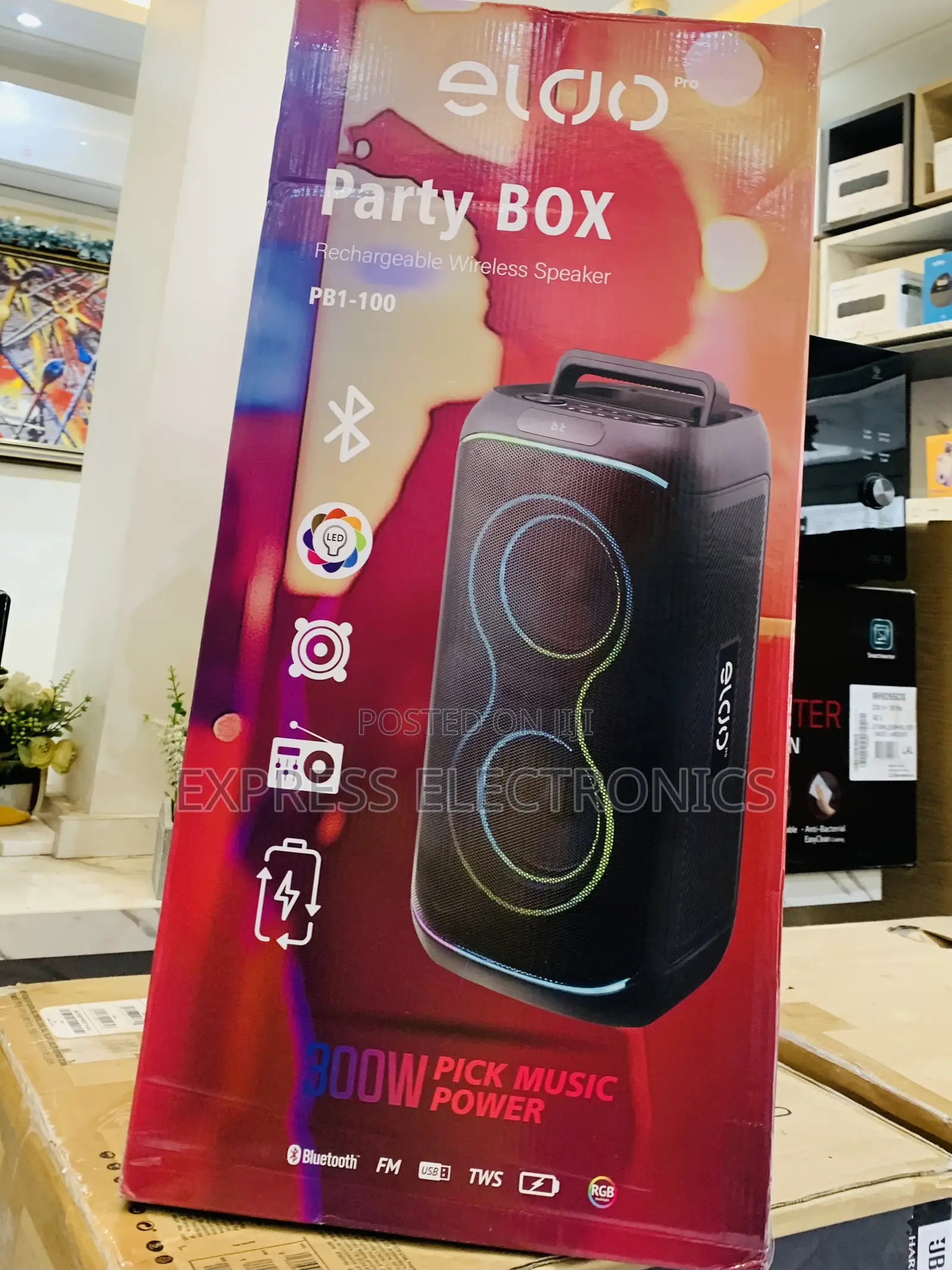 Purchase the New Eldo Pb1-100 Double 6,5"Bluetooth Speaker