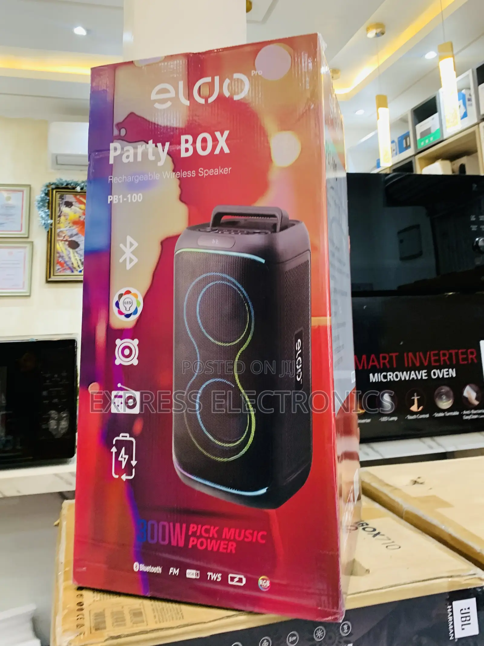 Available Now at Store Eldo Pb1-100 Double 6,5"Bluetooth Speaker