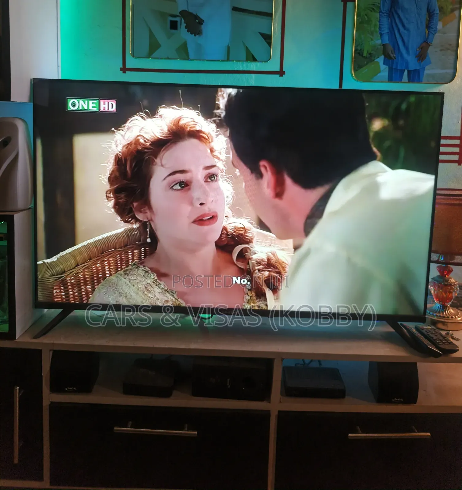 43" Slightly Used Sunny Walk TV With Rubber Cover and Box