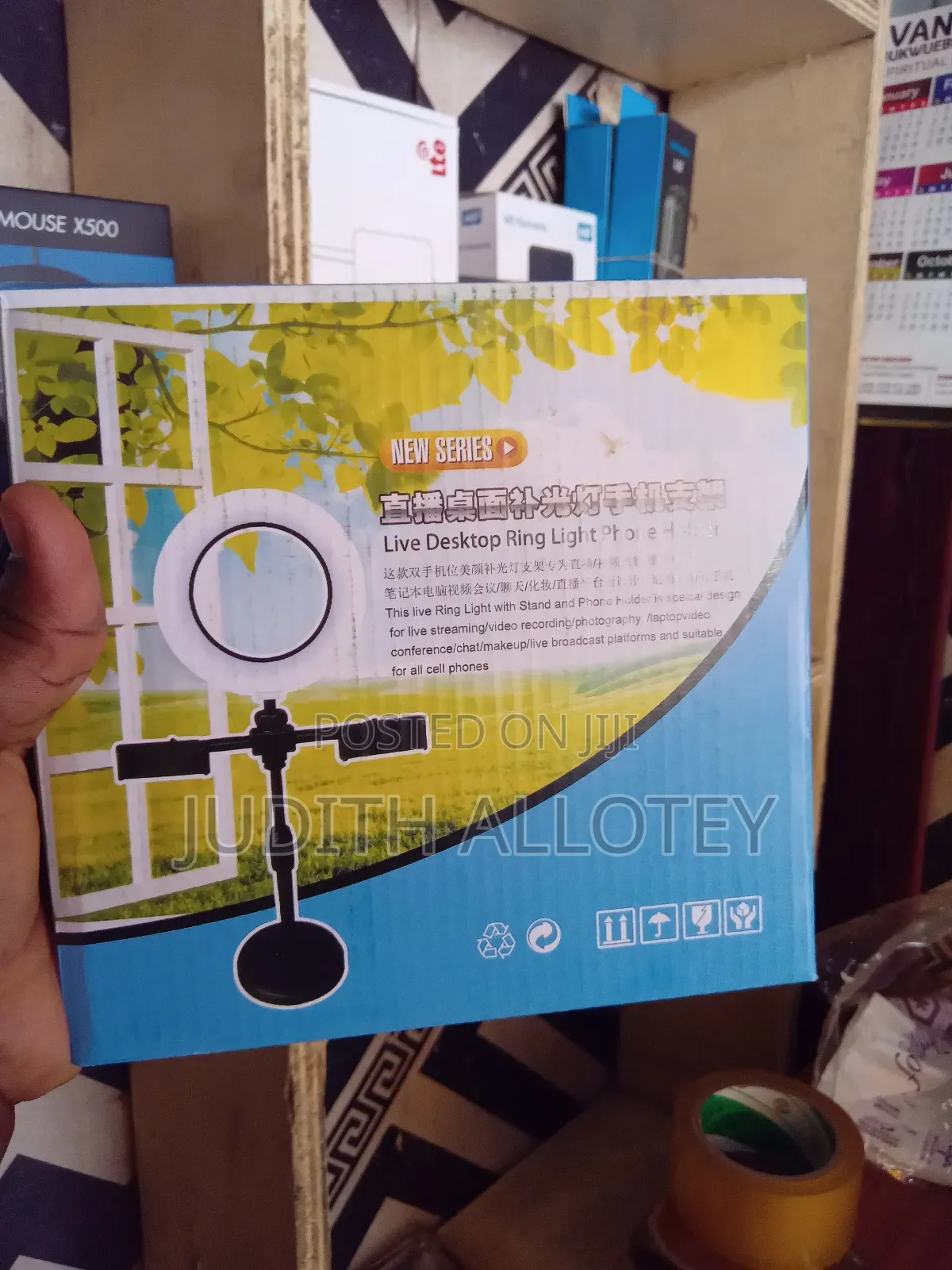 Live Desktop Ringlight Phone Holder