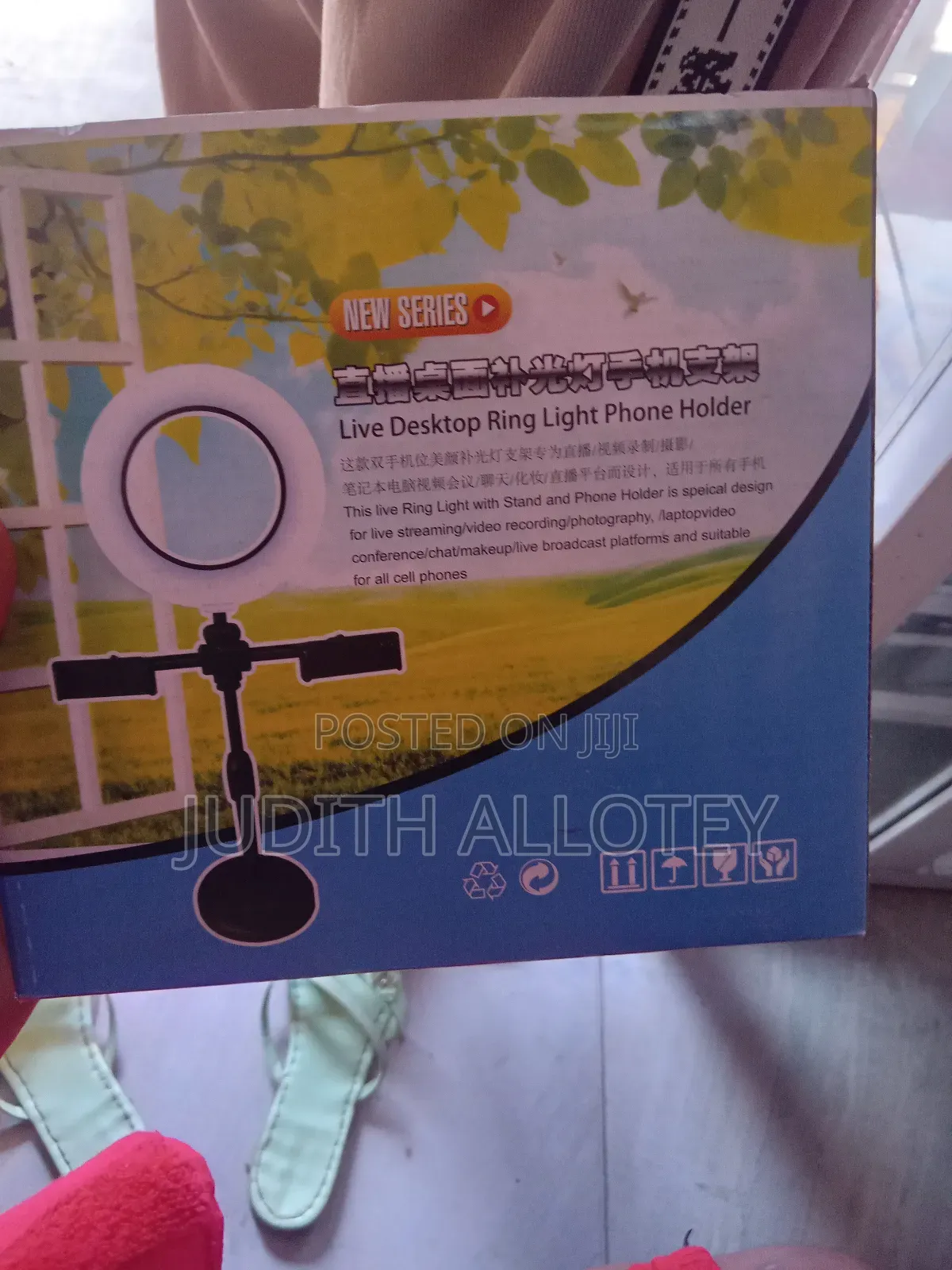 Live Desktop Ringlight Phone Holder