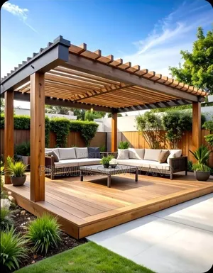 Outdoor Pergola Shade Installation