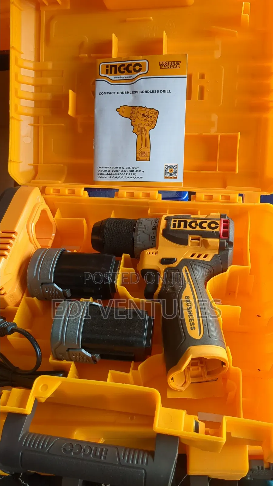 Compact Brushless Cordless Drill 16v 60nm