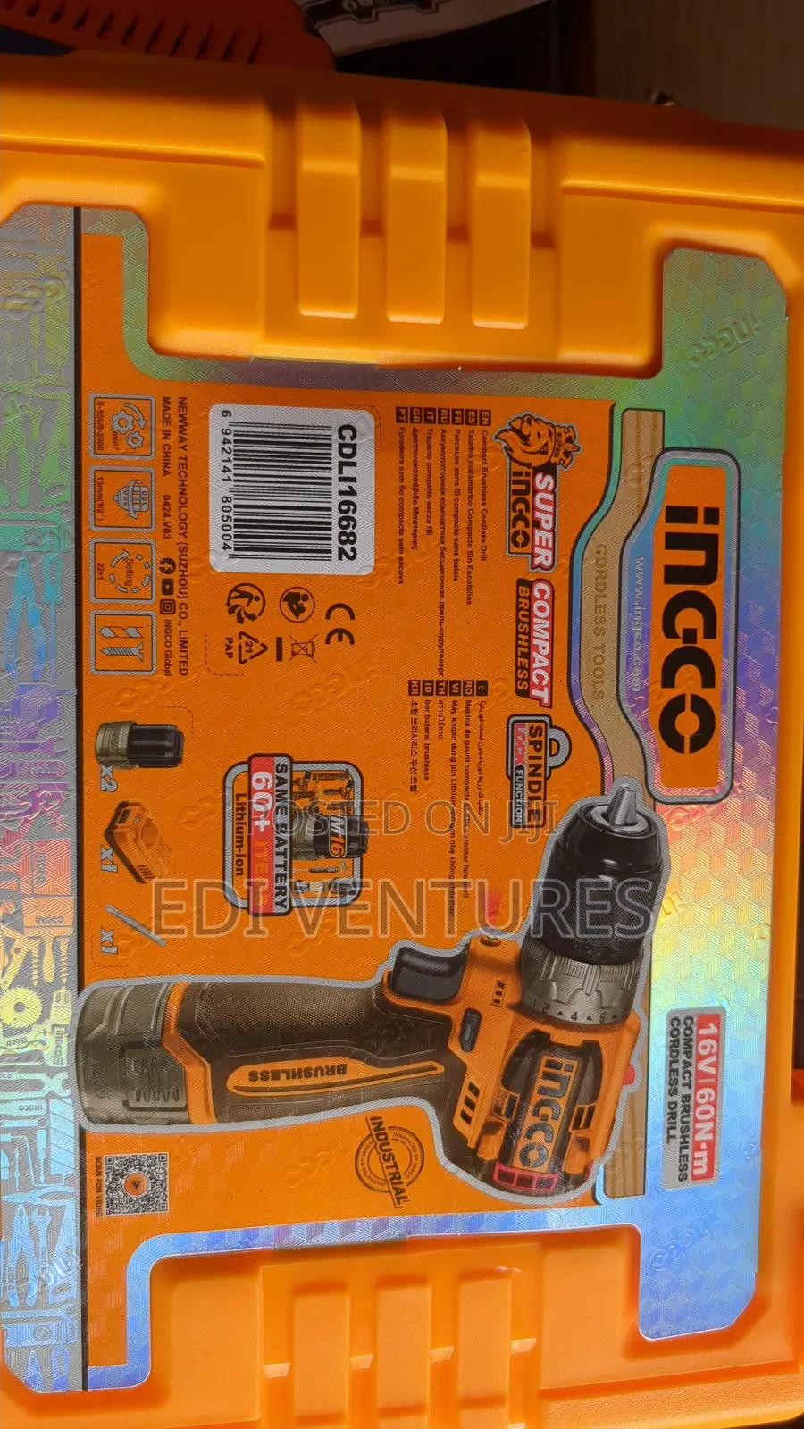 Compact Brushless Cordless Drill 16v 60nm