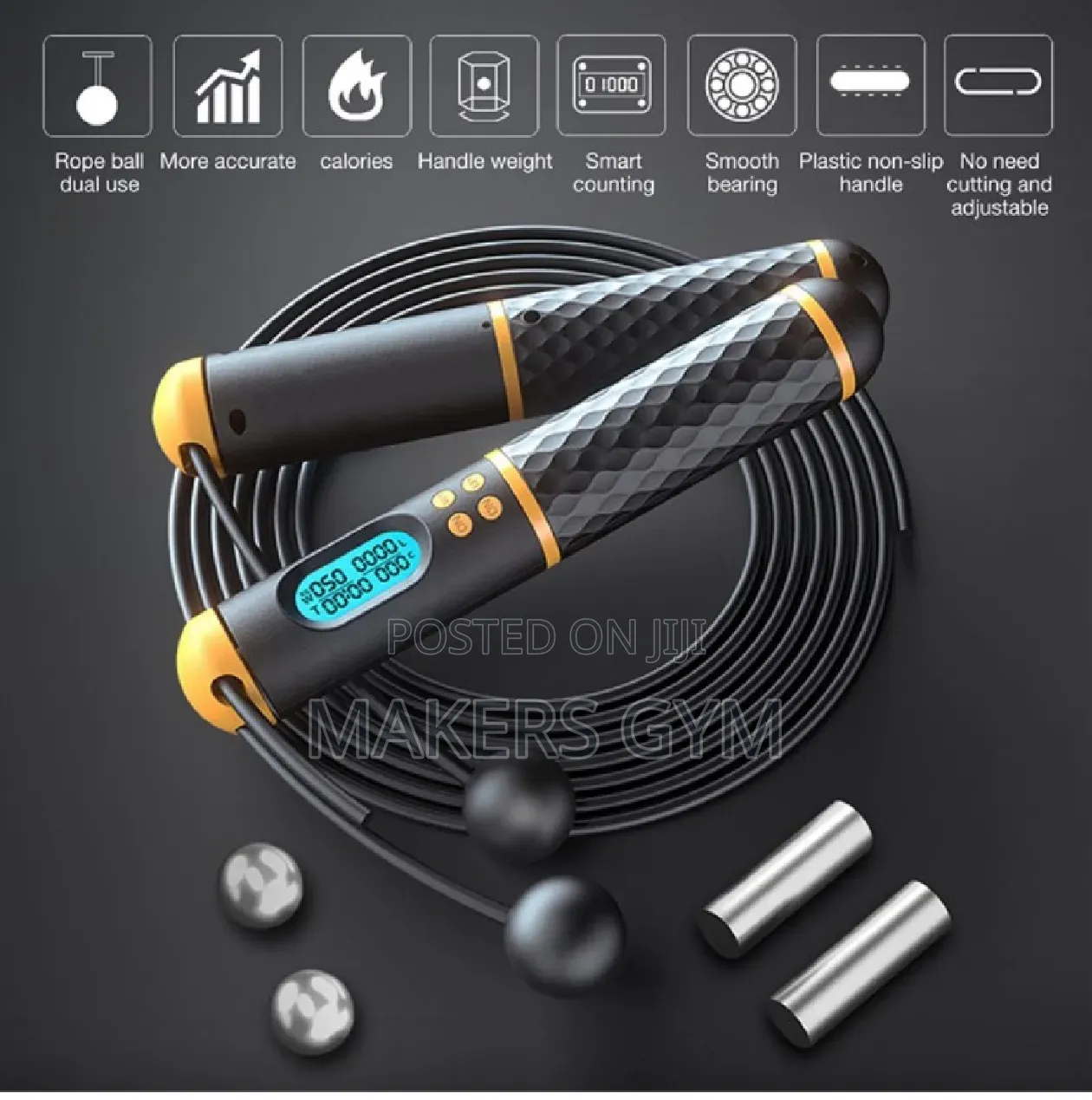 Skipping Rope Counter With Non-Slip Handle