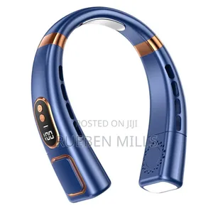Blue Portable Super Endurance First Grade Fashion Neck Fan