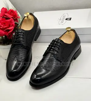 J.M. Weston Black Leather Men's Dress Shoes
