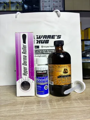 Kirkland Minoxidil ,Derma Roller and Castar Oil Large Size