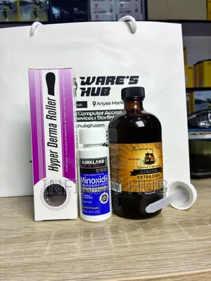 Kirkland Minoxidil ,Derma Roller and Castar Oil Large Size
