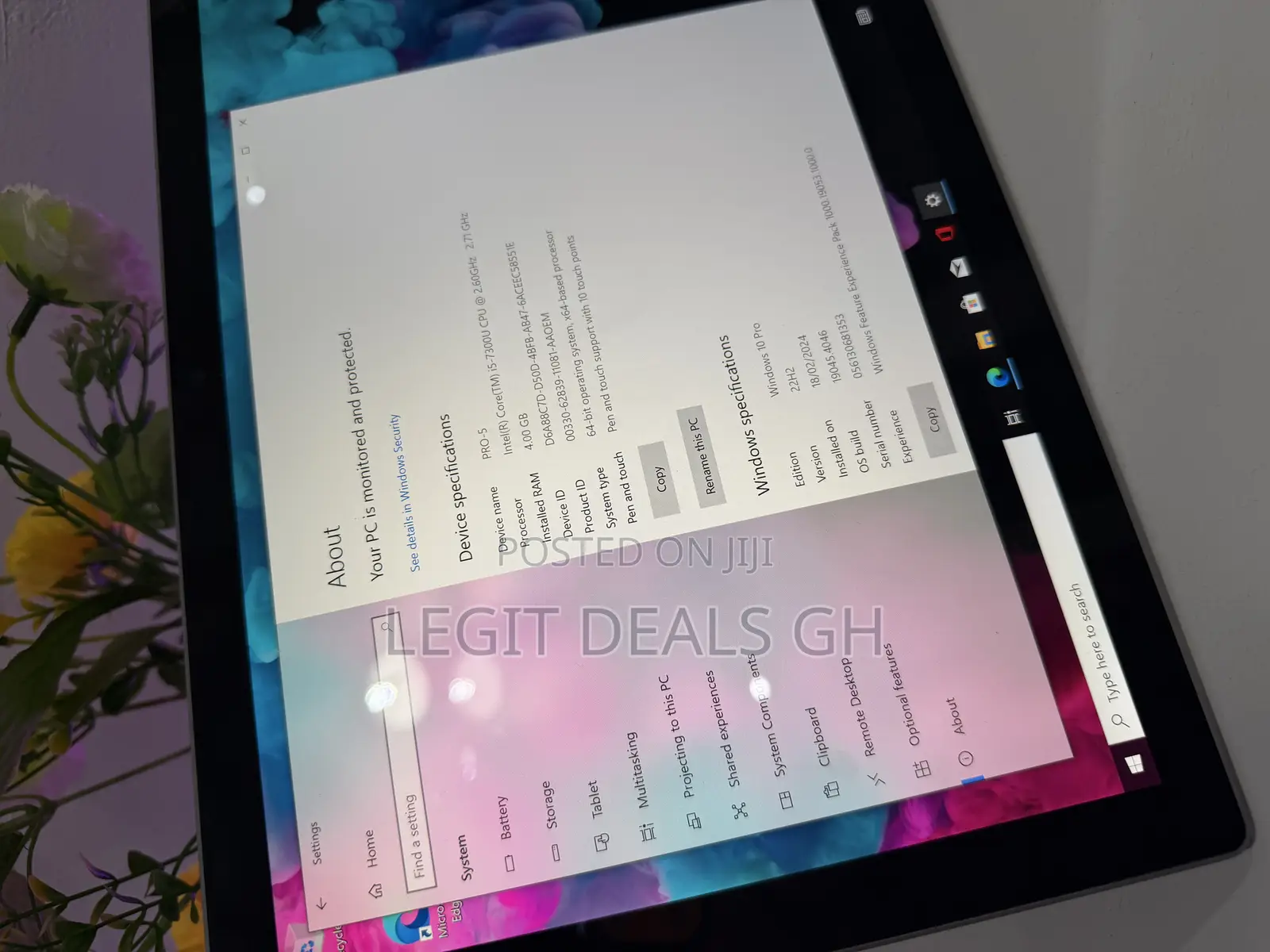 Laptop Microsoft Surface Pro 5 4GB Intel Core i5 SSD 128GB