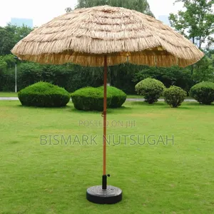 Hawaiian-Style Outdoor Thatched Tiki Umbrella