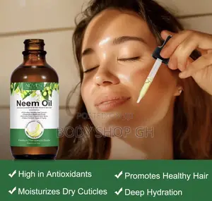 Organic Neem Oil 100% Pure Natural Oil, Hair Growth and Skin Care