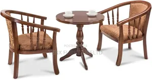 Table Chair Set 3pcs Fabric+ Wooden
