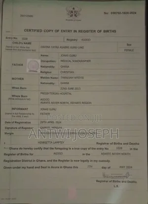 Birth Certification And Passport Services(Moa)